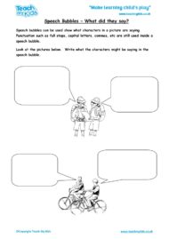 Worksheets for kids - speech-marks-what-did-they-say